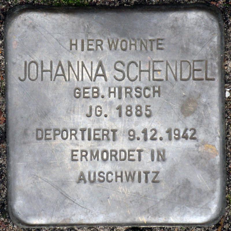 Stolperstein für Johanna Schendel