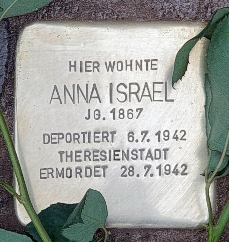 Stolperstein von Anna Israel, Foto: OTFW