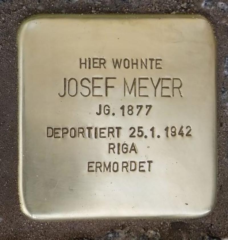 Stolperstein Josef Meyer © Koordinierungsstelle Stolpersteine Berlin