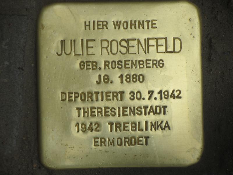 Stolperstein für Julie Rosenfeld