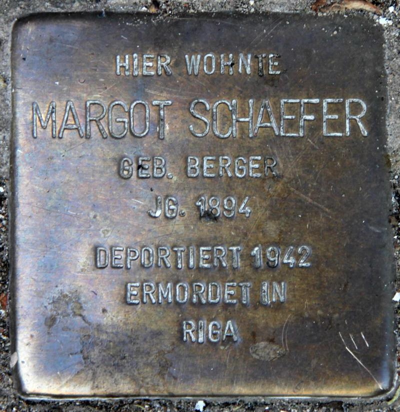 Stolperstein für Margot Schaefer.