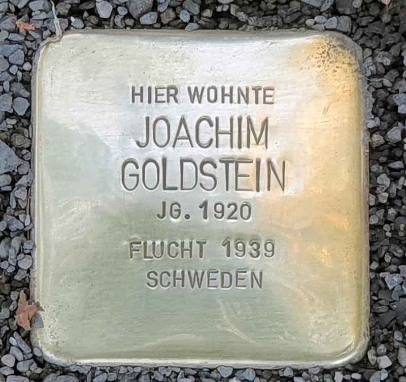 Stolperstein Joachim Goldstein, Foto: OTFW