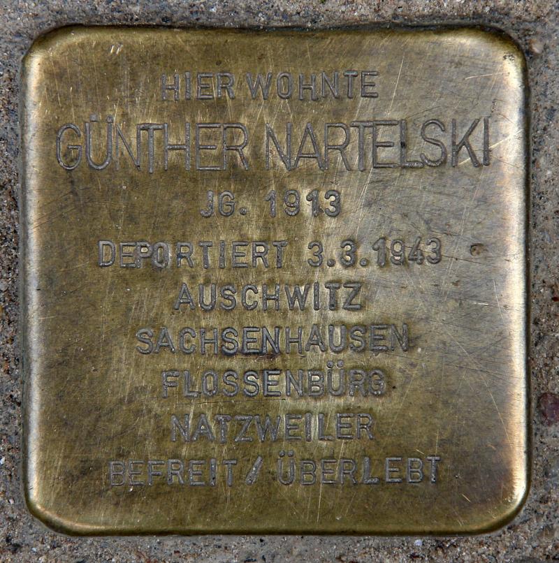 Stolperstein Günther Nartelski © OTFW