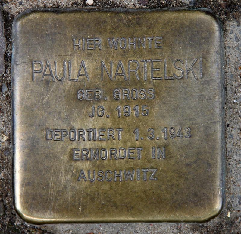 Stolperstein Paula Nartelski © OTFW