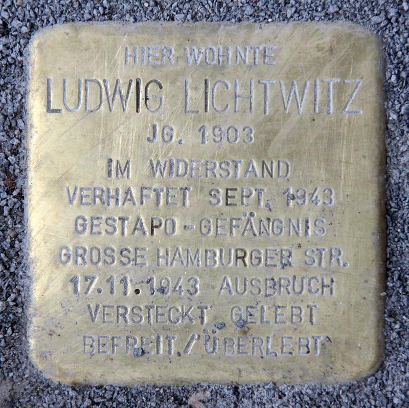 Stolperstein für Ludwig Lichtwitz © OTFW