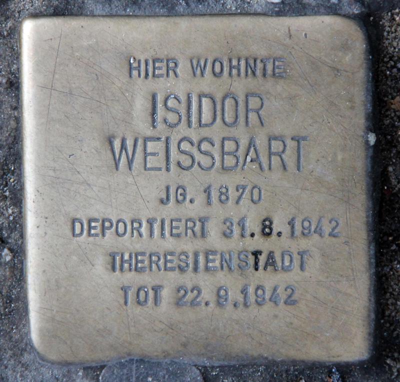 Stolperstein für Isidor Weissbart.
