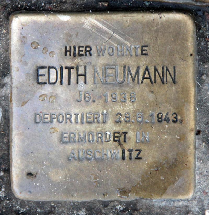Stolperstein für Edith Neumann.