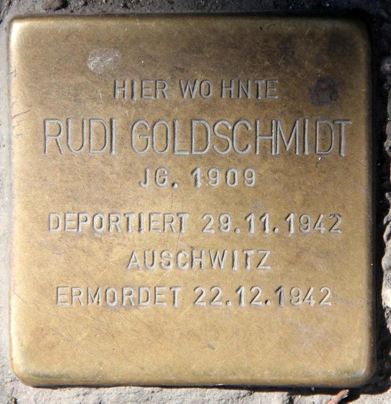 Stolperstein für Rudi Goldschmidt.