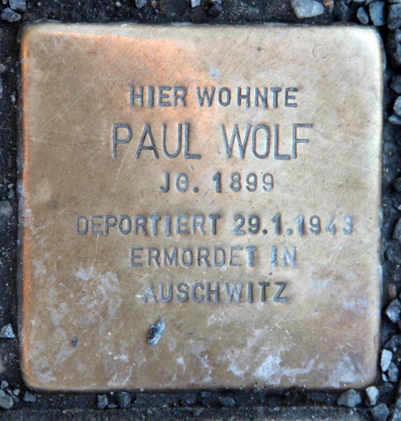 Stolperstein für Paul Wolf.