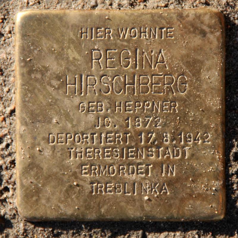 Stolperstein für Regina Hirschberg.