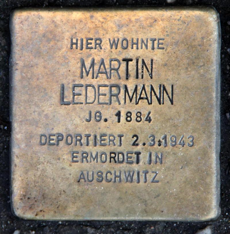 Stolperstein für Martin Ledermann.
