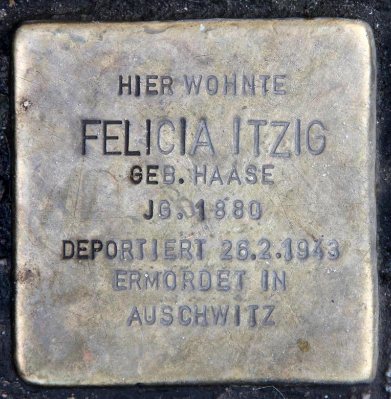 Stolperstein für Felicia Itzig.