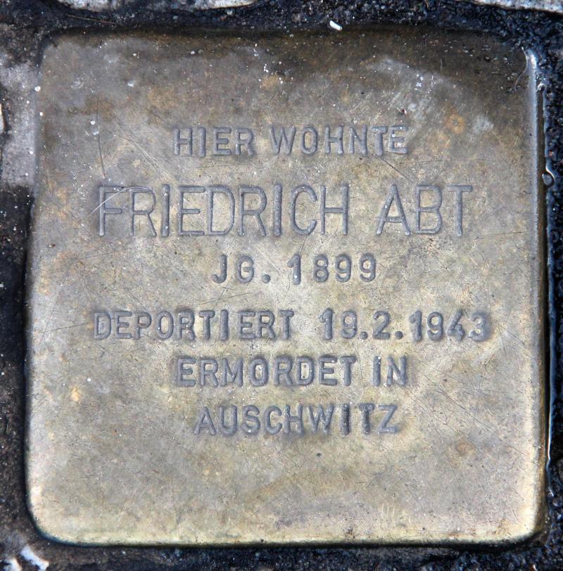 Stolperstein für Friedrich Abt.
