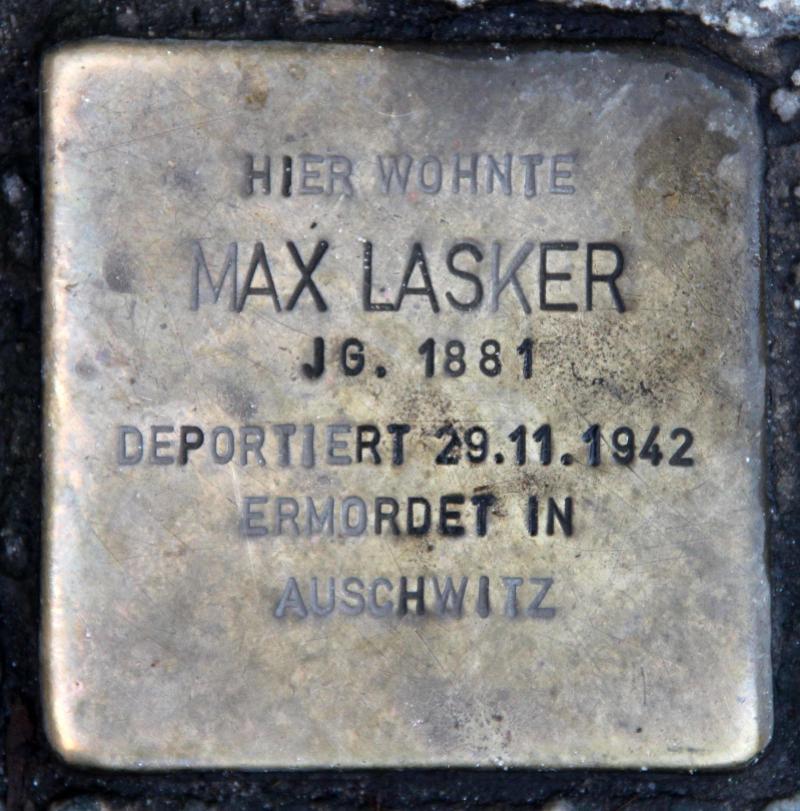 Stolperstein für Max Lasker.