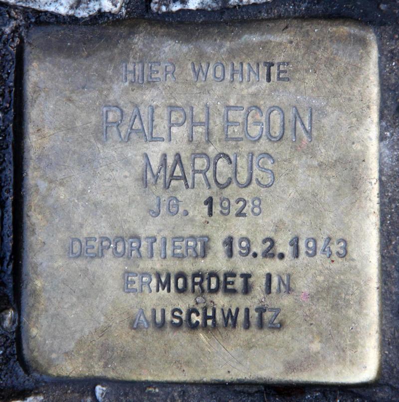 Stolperstein für Ralph Egon Marcus.