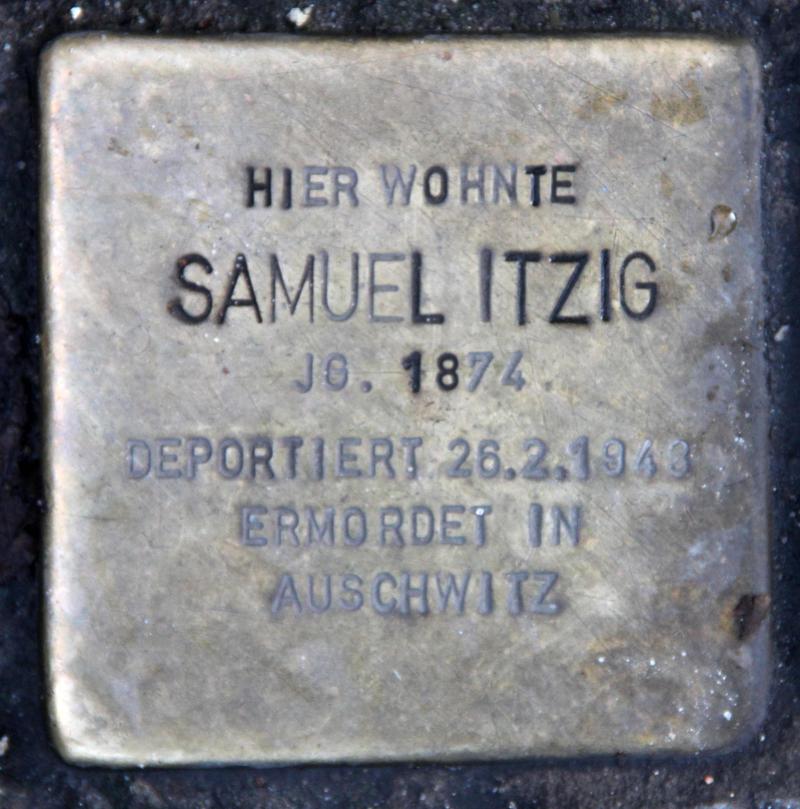 Stolperstein für Samuel Itzig.