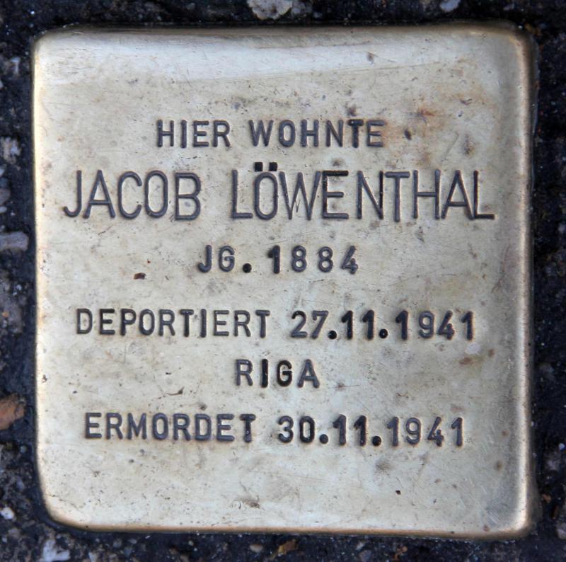 Stolperstein für Jacob Löwenthal.