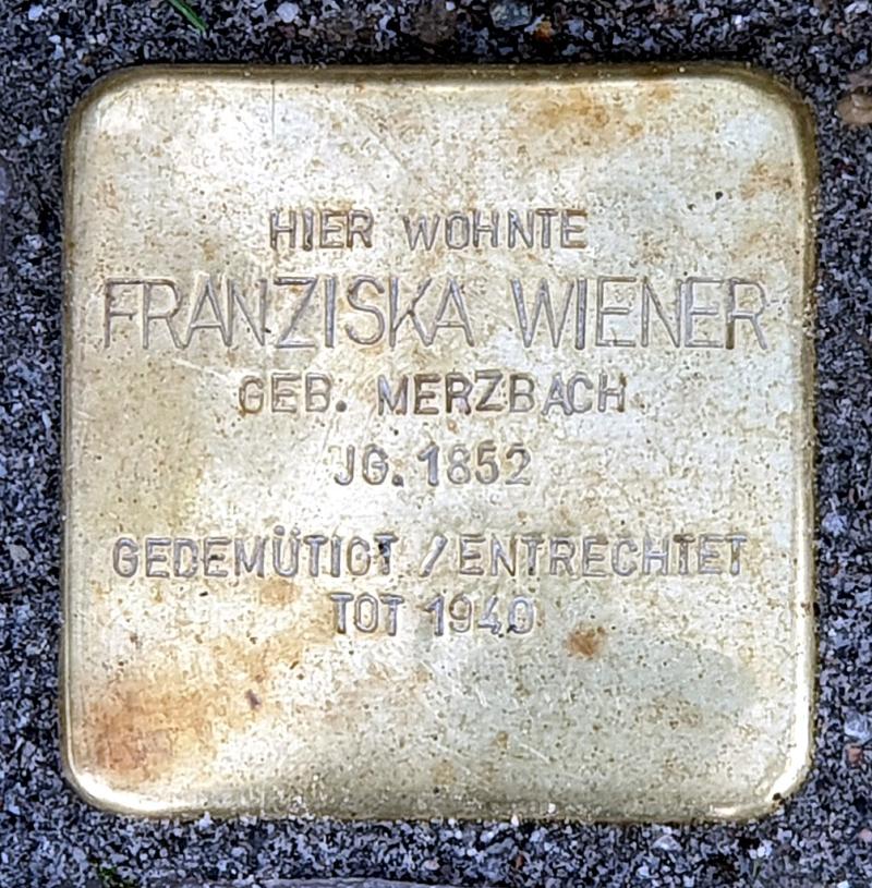 Stolperstein Franziska Wiener © OTFW
