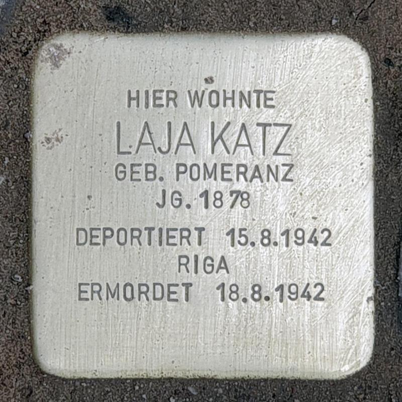 Stolperstein für Laja Katz © OTFW