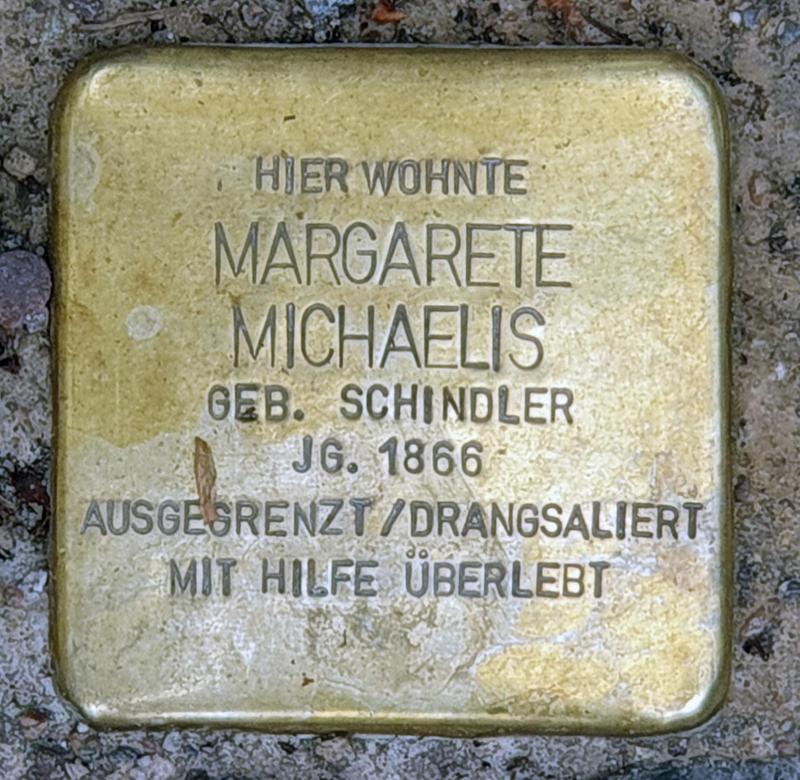 Stolperstein für Margarete Michaelis, Foto: OTFW