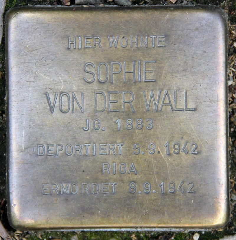 Stolperstein von Sophie von der Wall, Foto: OTFW