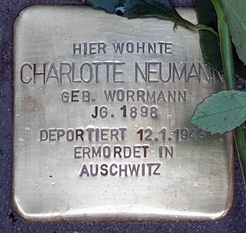 Stolperstein Charlotte Neumann © OTFW