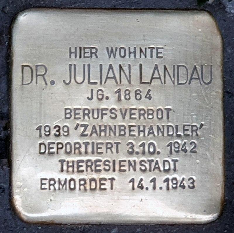 Stolperstein Julian Landau © OTFW