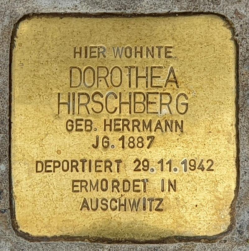 Stolperstein Dorothea Hirschberg © OTFW