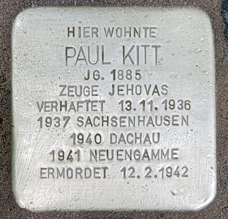 Stolperstein für Paul Kitt © OTFW