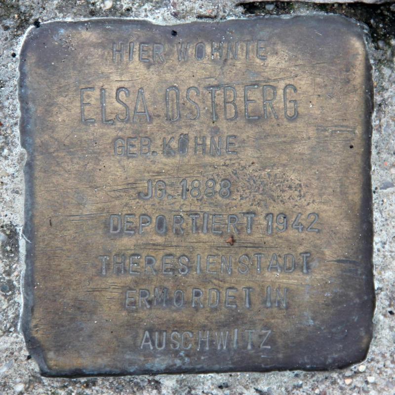 Stolperstein für Elsa Ostberg.