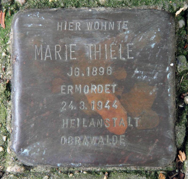 Stolperstein für Marie Thiele.
