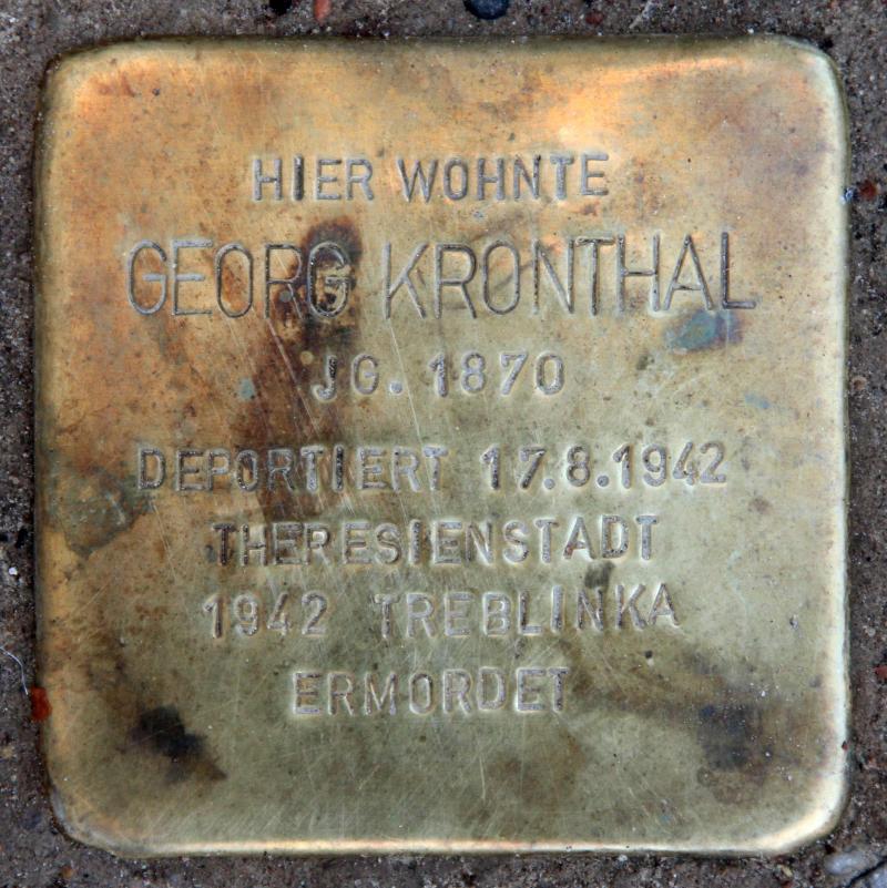 Stolperstein für Georg Kronthal.
