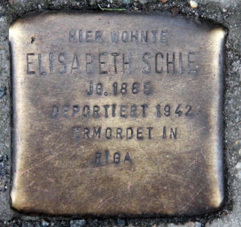 Stolperstein für Elisabeth Schie.