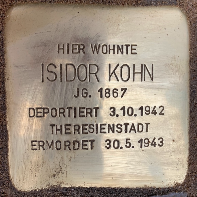 Stolperstein für Isidor Kohn