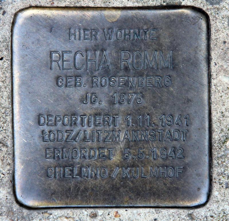 Stolperstein für Recha Romm.