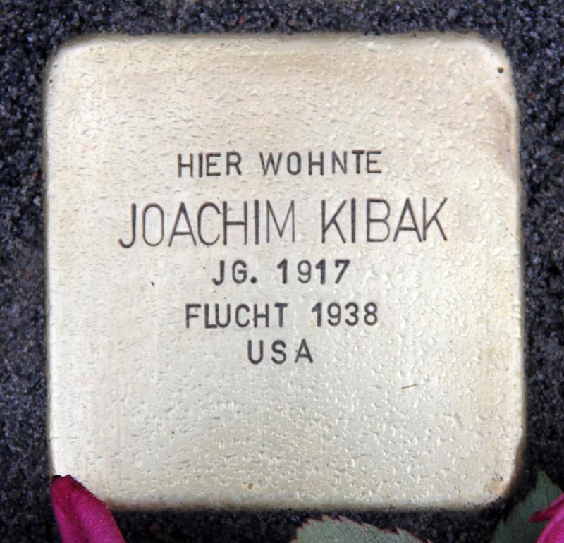 Stolperstein für Joachim Kibak, Foto © OTFW