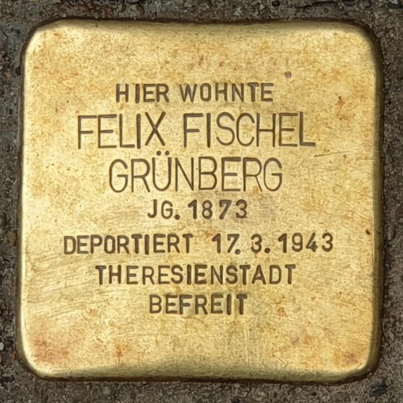 Stolperstein für Felix Fischel Grünberg © OTFW