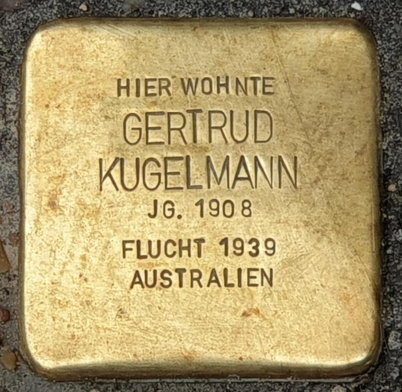Stolperstein für Gertrud Kugelmann © OTFW