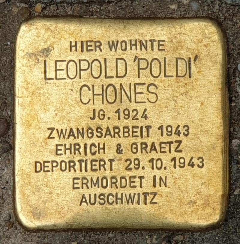 Stolperstein für Leopold "Poldi" Chones © OTFW