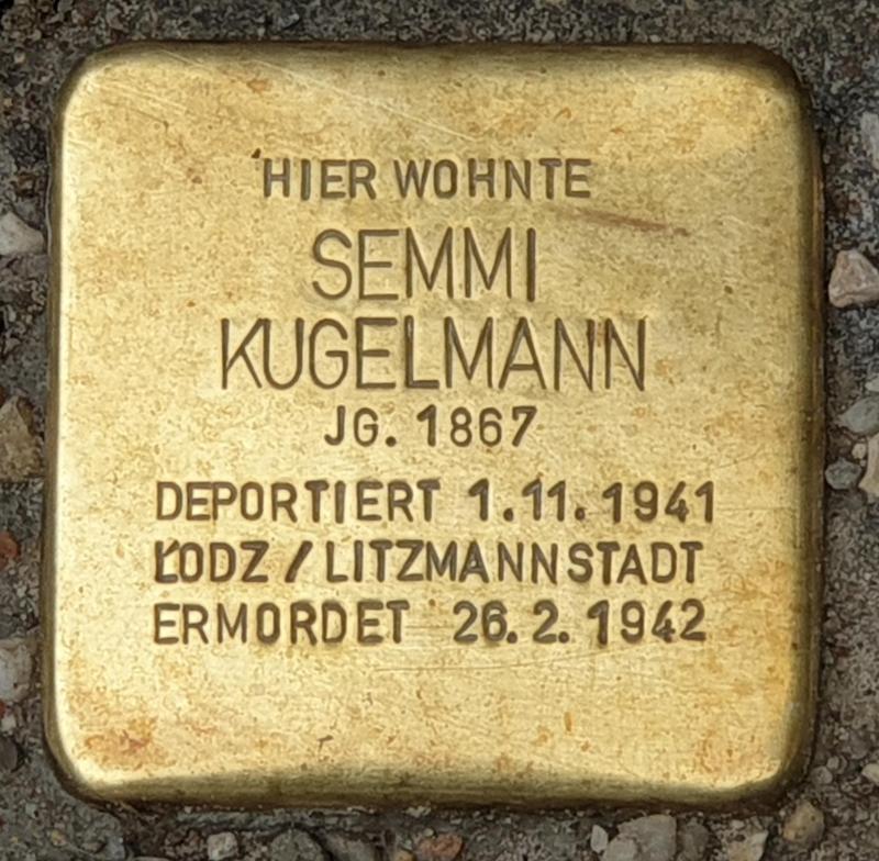 Stolperstein für Semmi Kugelmann © OTFW
