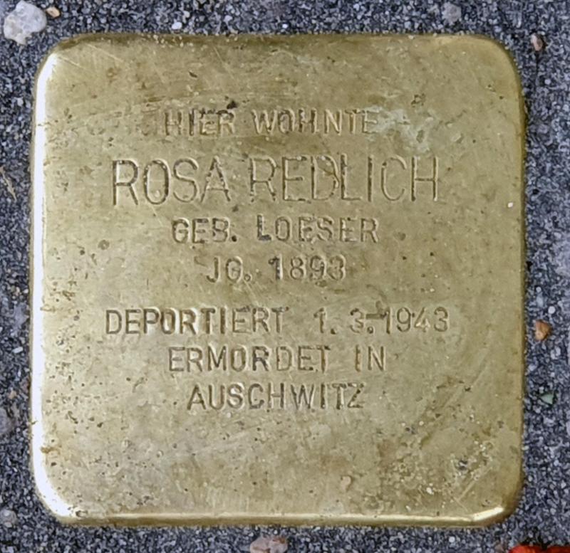 Stolperstein für Rosa Redlich © OTFW
