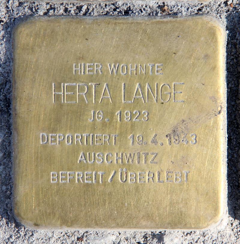 Stolperstein Herta Lange © OTFW