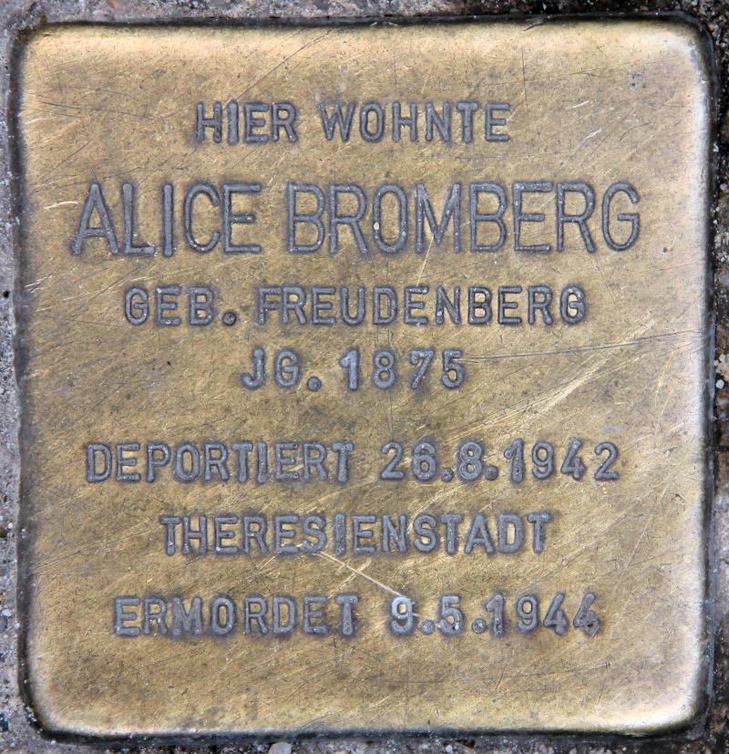 Stolperstein für Alice Bromberg.
