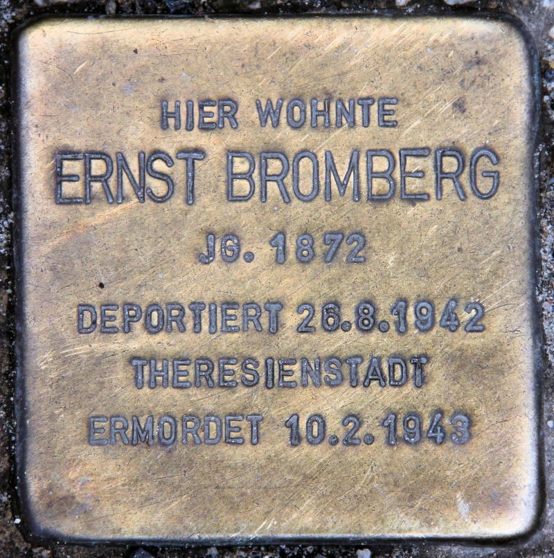 Stolperstein für Ernst Bromberg.