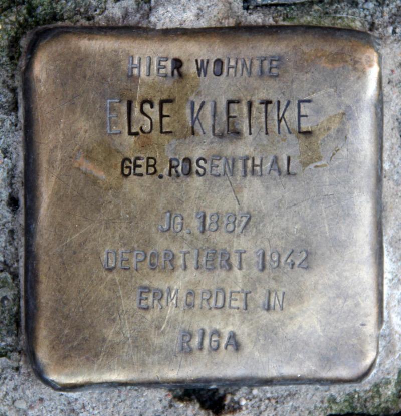 Stolperstein für Else Kleitke.