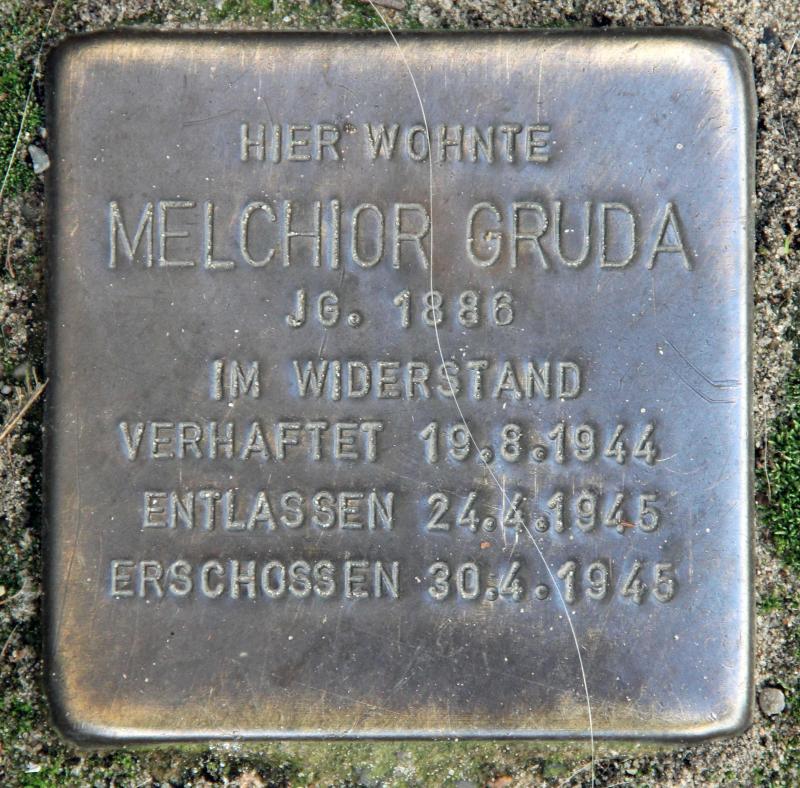 Stolperstein für Melchior Gruda.