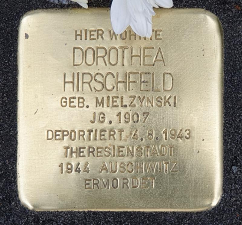 Stolperstein Dorothea Hirschfeld, © OTFW Berlin