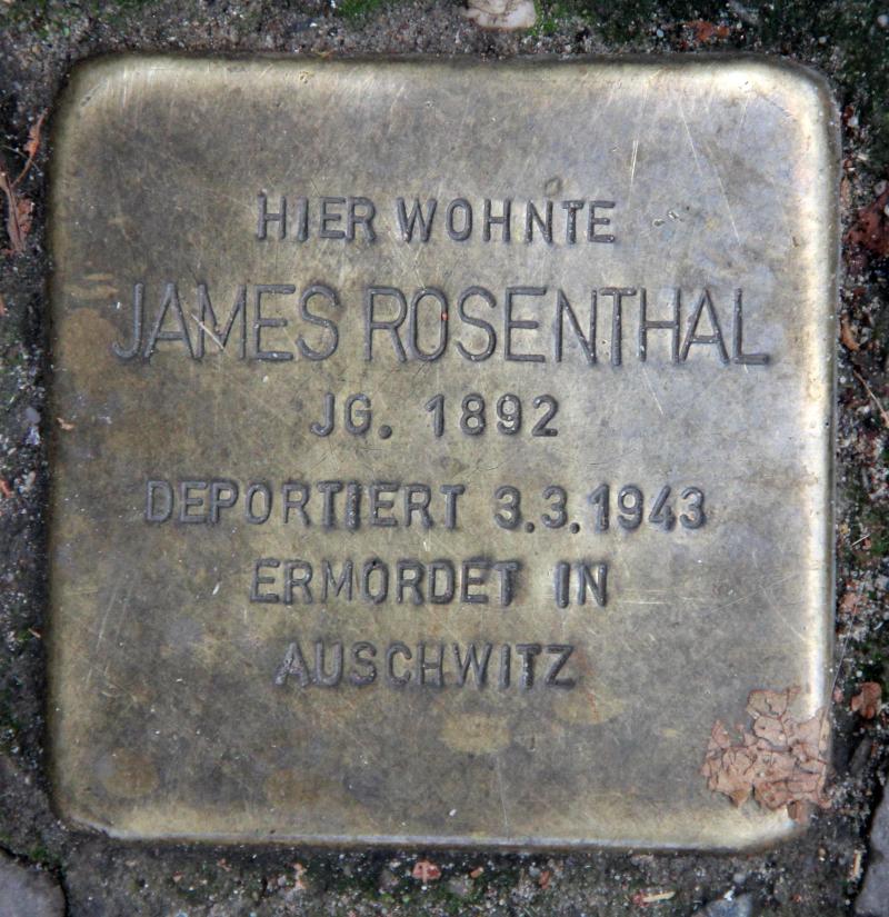 Stolperstein für James Rosenthal.