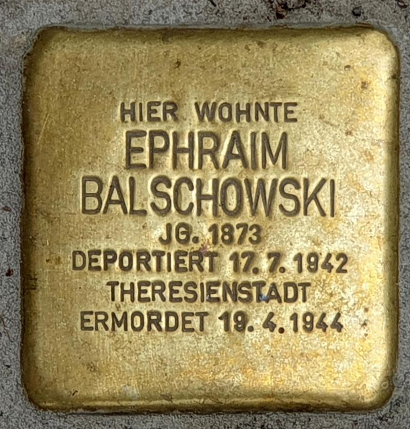 Stolperstein Ephraim Balschowski @ OTFW Berlin