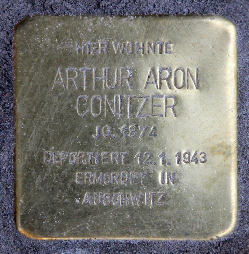 Stolperstein für Arthur Aron Conitzer. Fotorechte: OTFW